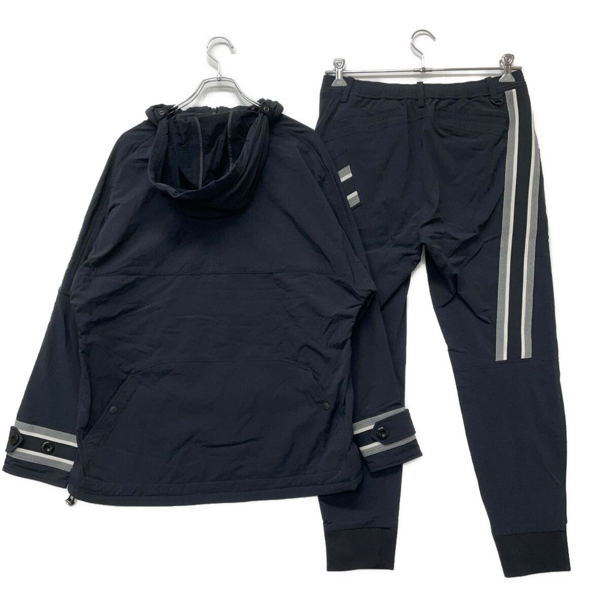 メンズ ディセンバーメイ DECEMBERMAY セットアップ M 黒 ブラック アノラックフーディー×ジョガーパンツ