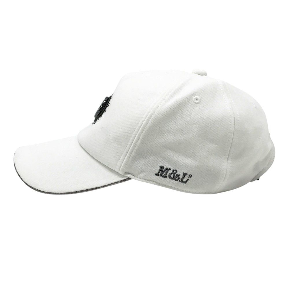 MARK&LONA スカル刺繍 ホワイトキャップ MARK&LONA マークアンドロナ 2023年モデル キャップ スカル刺繍