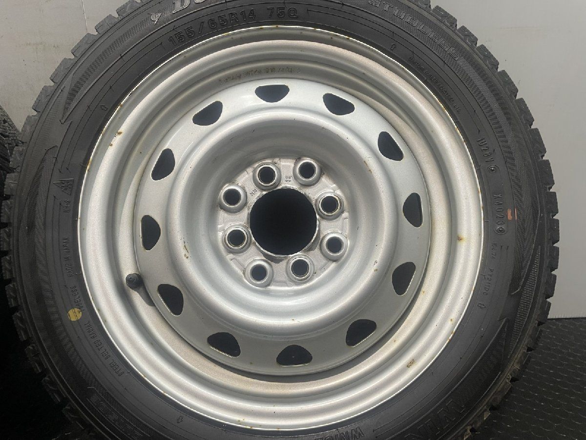DUNLOP WM02 155/65R14】スタッドレス【スチールホイール 14