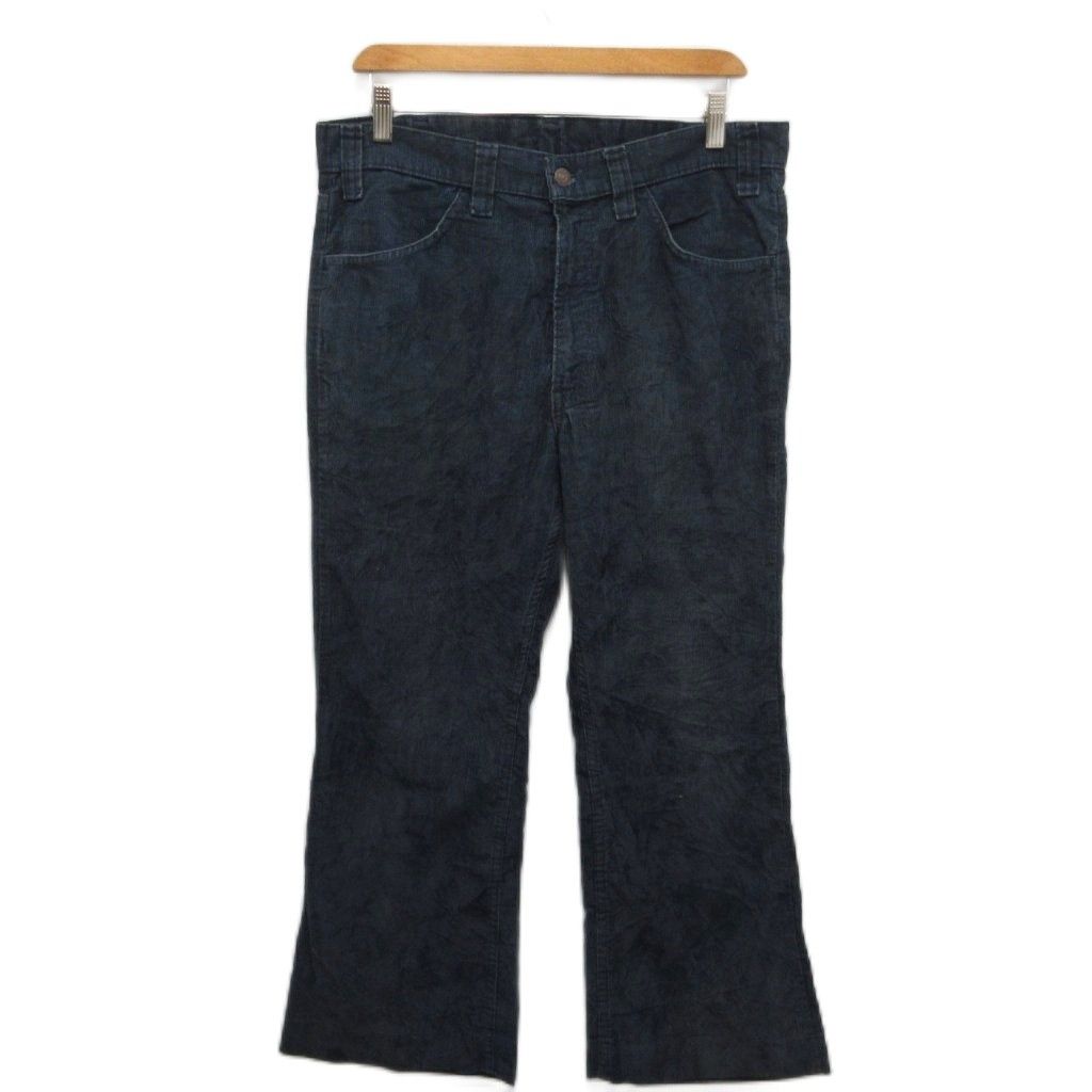 リーバイス Levi s 70s ヴィンテージ 古着 547 コーデュロイパンツ フ ジップフライ W34 L29 紺 ネイビー 547-1519 MET2