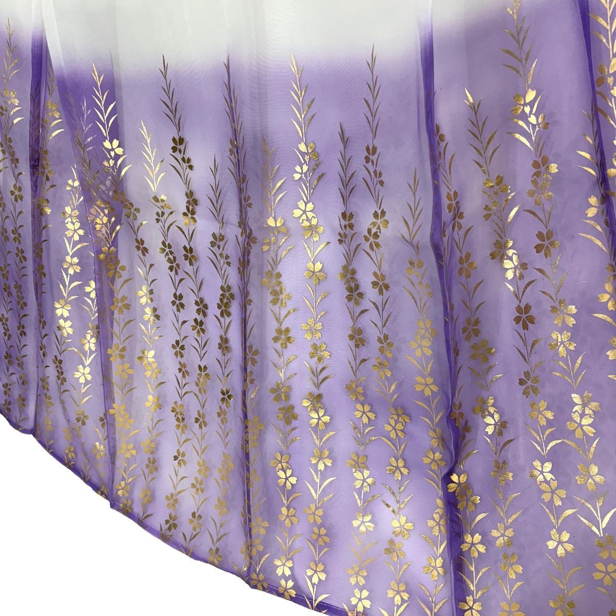 かつぎ 枝垂れ桜 金箔使用 紫ぼかし WWW_LLC-HASEGAWATOSO_COM