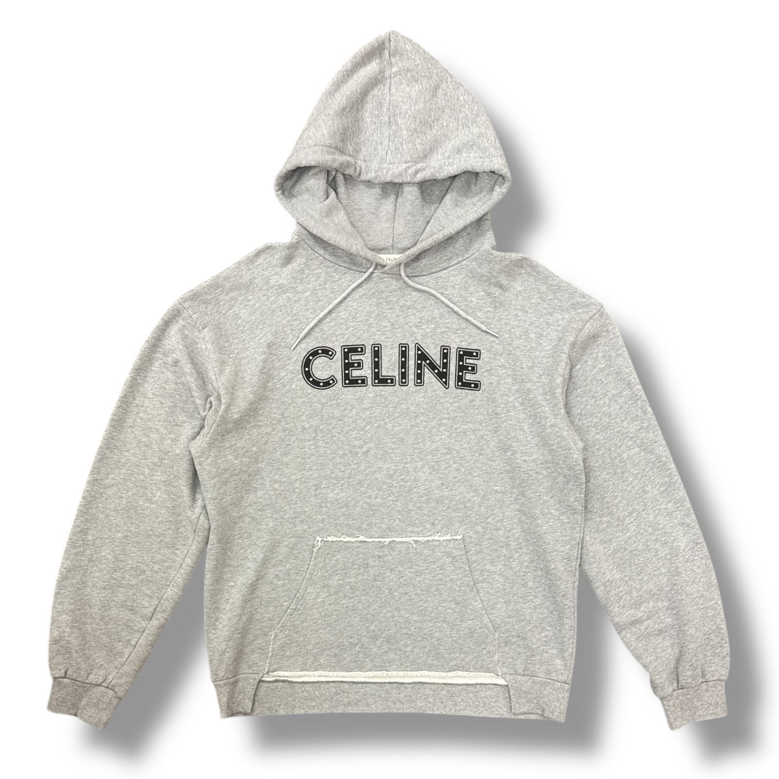 国内正規 CELINE ロゴ スタッズ スウェット パーカー フーディ 