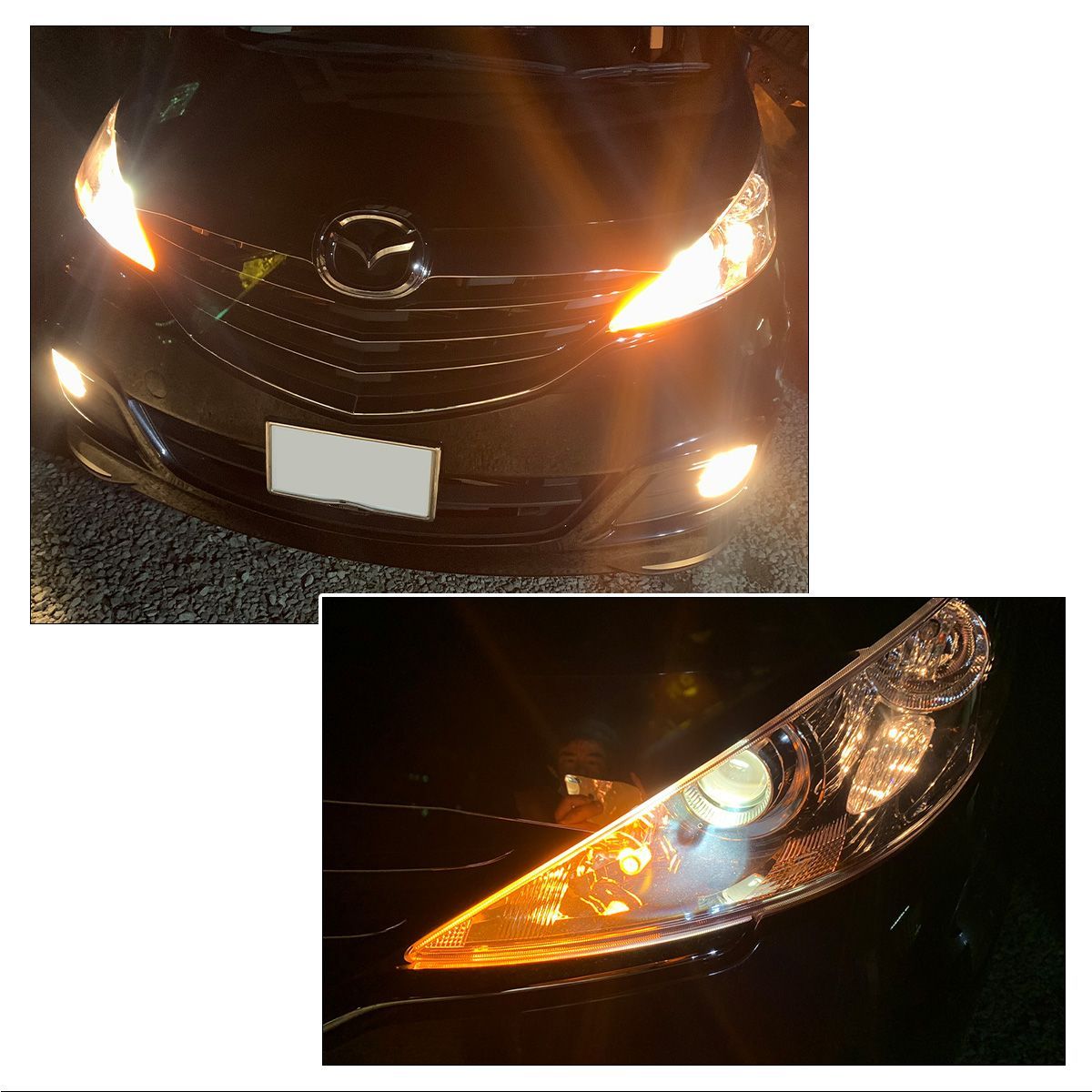 【REIZ】 L150S/L160S ムーヴカスタム LED ウィンカー ドア ミラー フットランプ付 純正色X06塗装済/ポジ白光 [純正ウインカーミラー無車] ムーヴ カスタム L150S L160S LED ウィンカー バルブ T20 S25 150度144