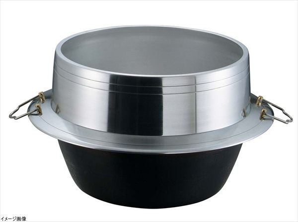 安い 【新品】アルミイモノ 豊年釜(カン付)34cm 148300 アルミイモノ