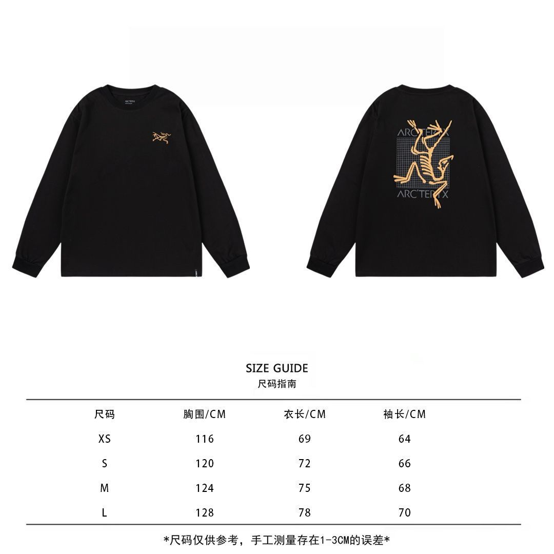 【PRIDE】センターロゴ 黒 ロングスリーブ sizeM ARC'TERYX(アークテリクス) ロングカットソーX000009536