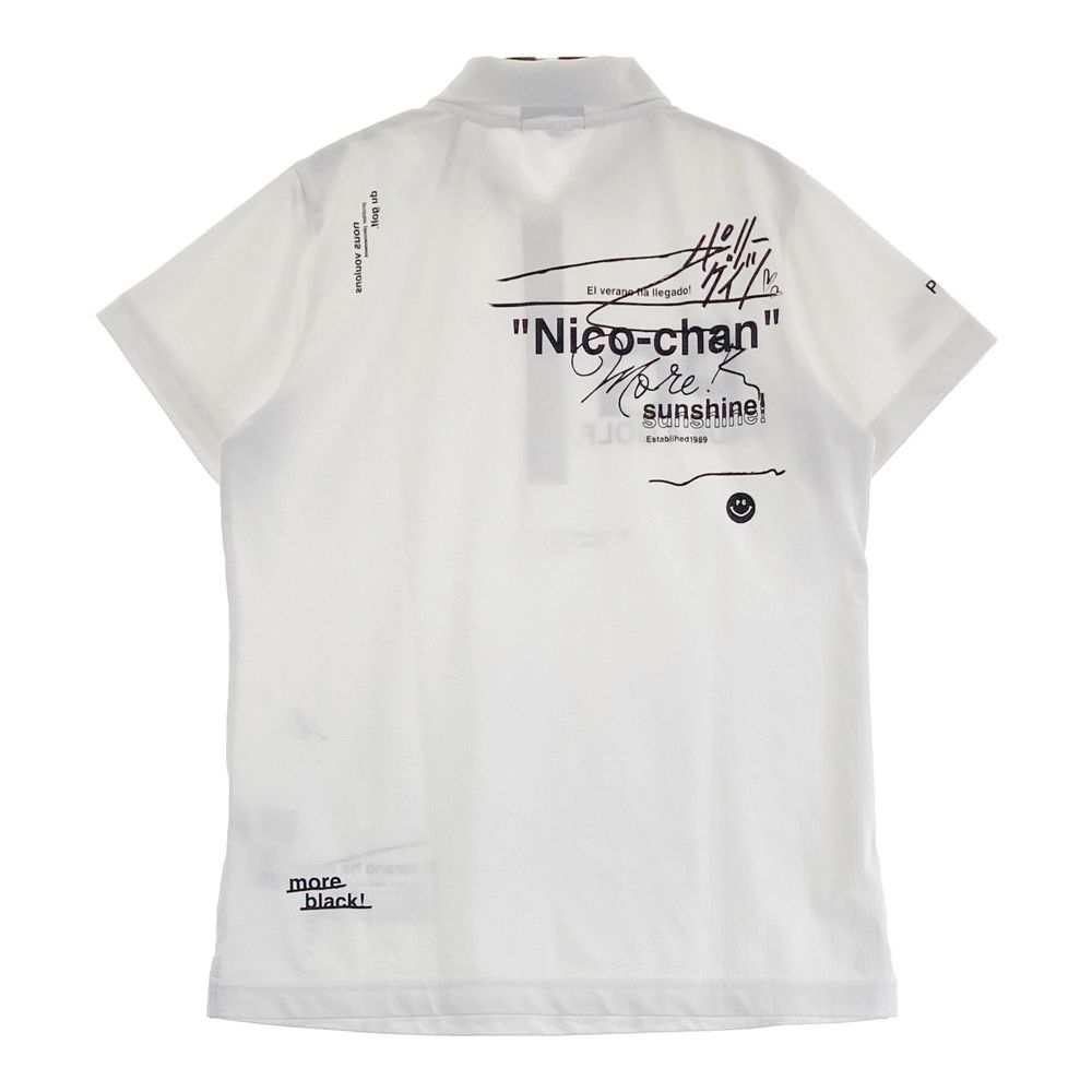 サイズ 1 PEARLY GATES パーリーゲイツ モデル 半袖ポロシャツ ニコちゃん ホワイト系 240101538252 ゴルフウェア レディース ストスト