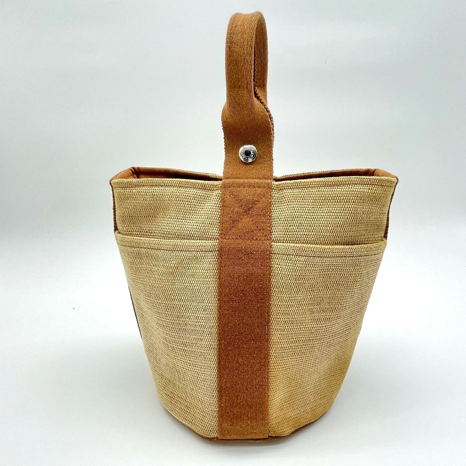 HERMES】エルメス サクソーPM バケツ型 ハンドバッグ ベージュ