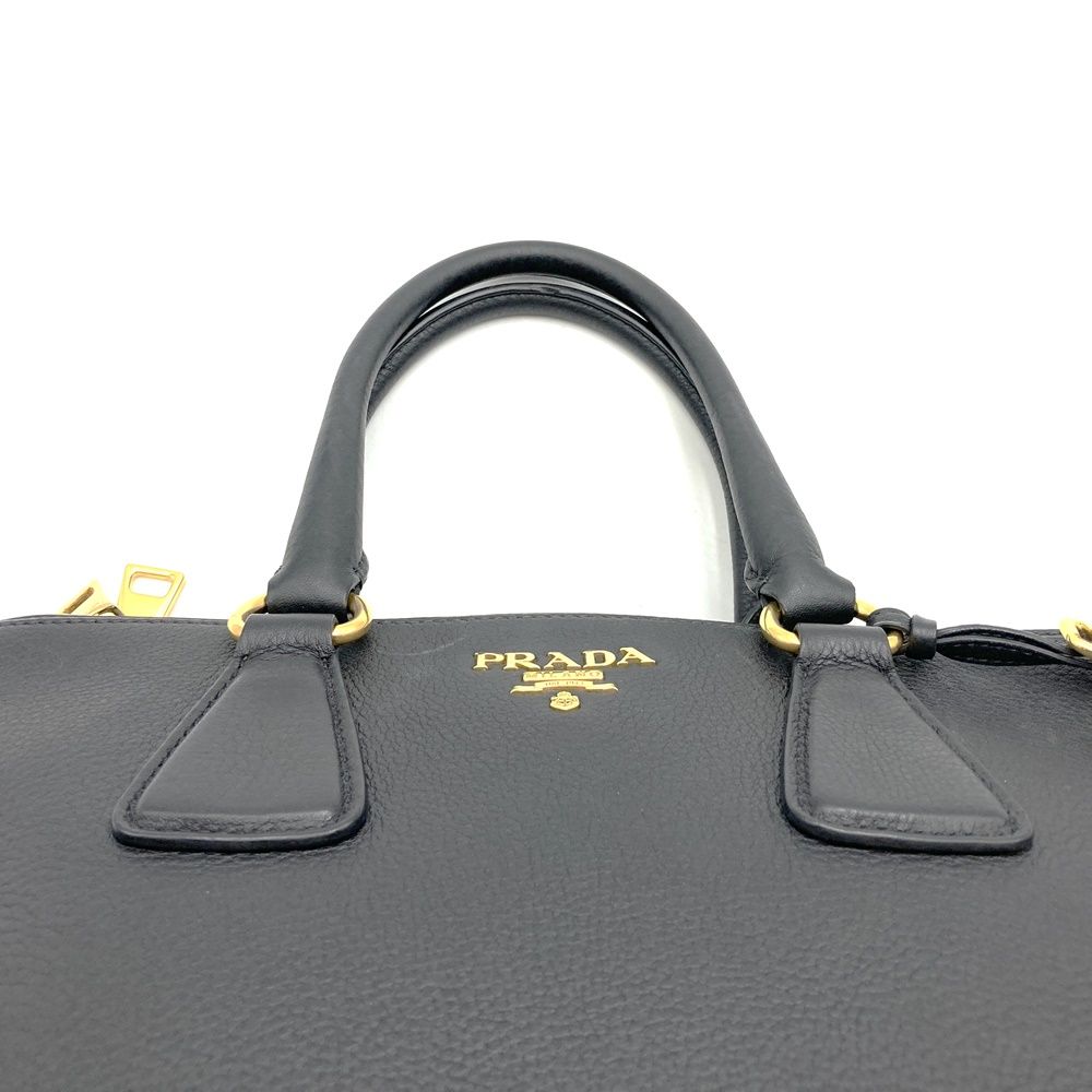 PRADA プラダ ハンドバッグ レザー ブラック ハンドバッグ