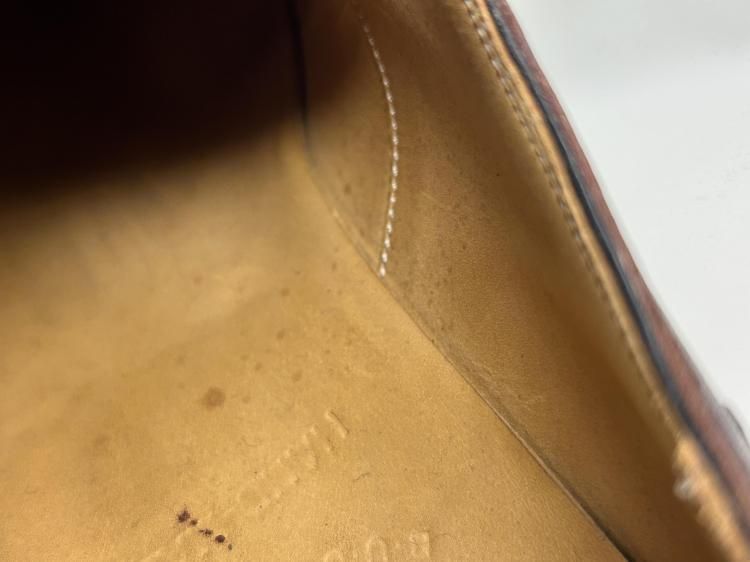  395 1007 VASS プレーントゥ ダークブラウン オーストリッチ 39 5 ドレス ビジネスシューズ ブーツ 革靴