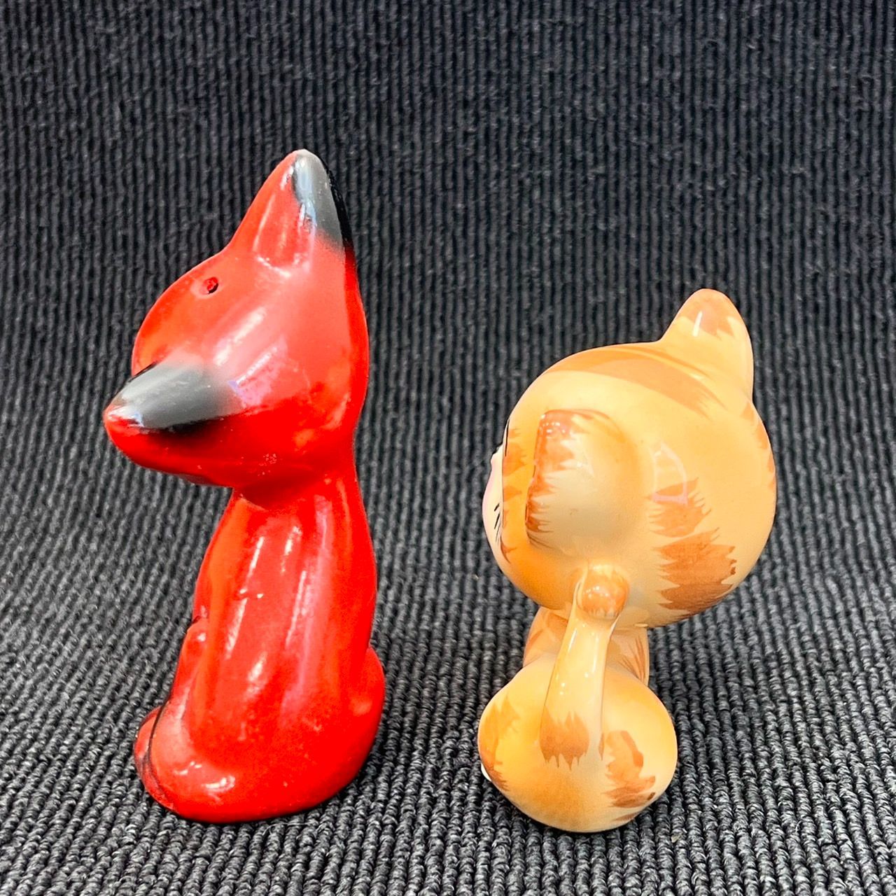 昭和レトロ アンティーク 陶器 フィギュリン ヴィンテージ 猫の置き物 