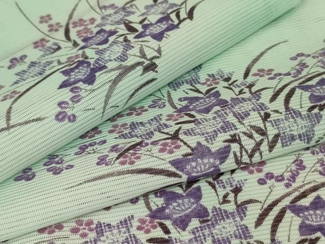 平和屋着物▽訪問着 単衣 草花文 洗える着物 AAAZ3984jh