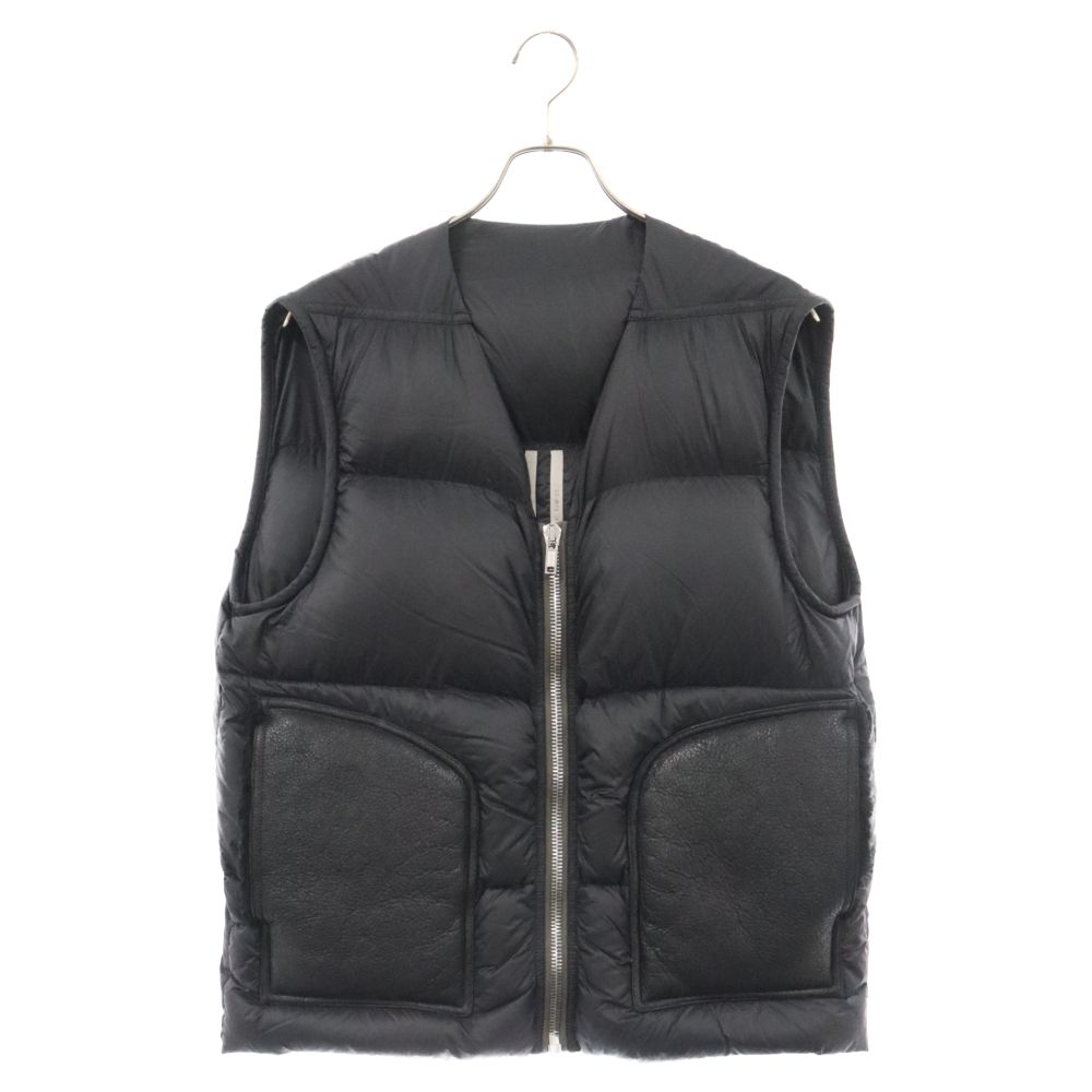 Rick Owens (リックオウエンス) ムートンレザーポケット ダウンベスト 