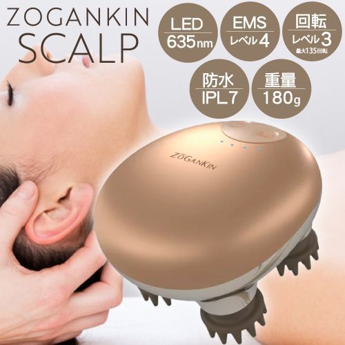 ZOGANKIN ゾーガンキンスカルプ EMS ヘッドスパ 良品】ZOGANKIN