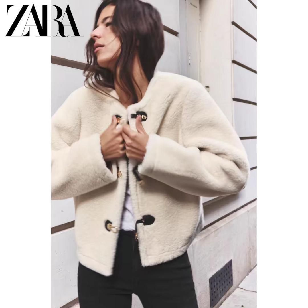 ZARA フェイクファー トグルボタン付きコート Mサイズ 完売品