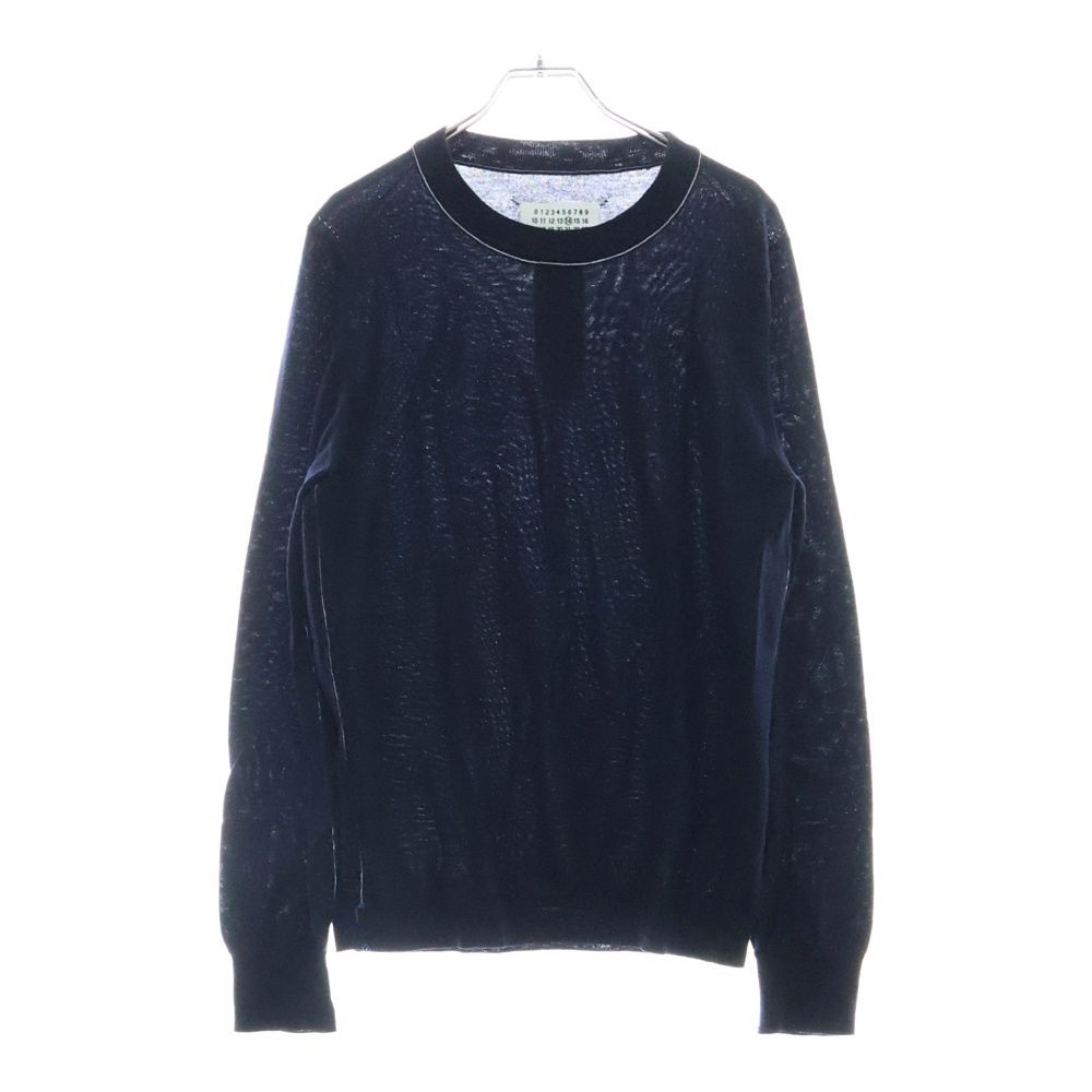 Maison Margiela 14 メゾンマルジェラ ワークインプログレスセーター クルーネックニットセーター ネイビー S50HA1004 S17782