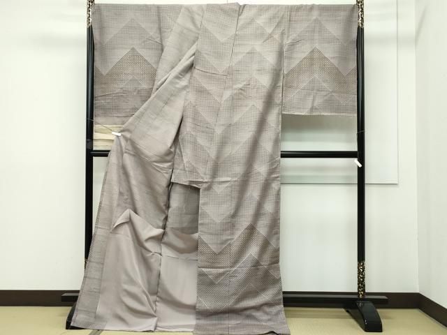 平和屋本店□極上 インド・アッサム 野蚕糸 手織 ムガシルク 訪問着 仮