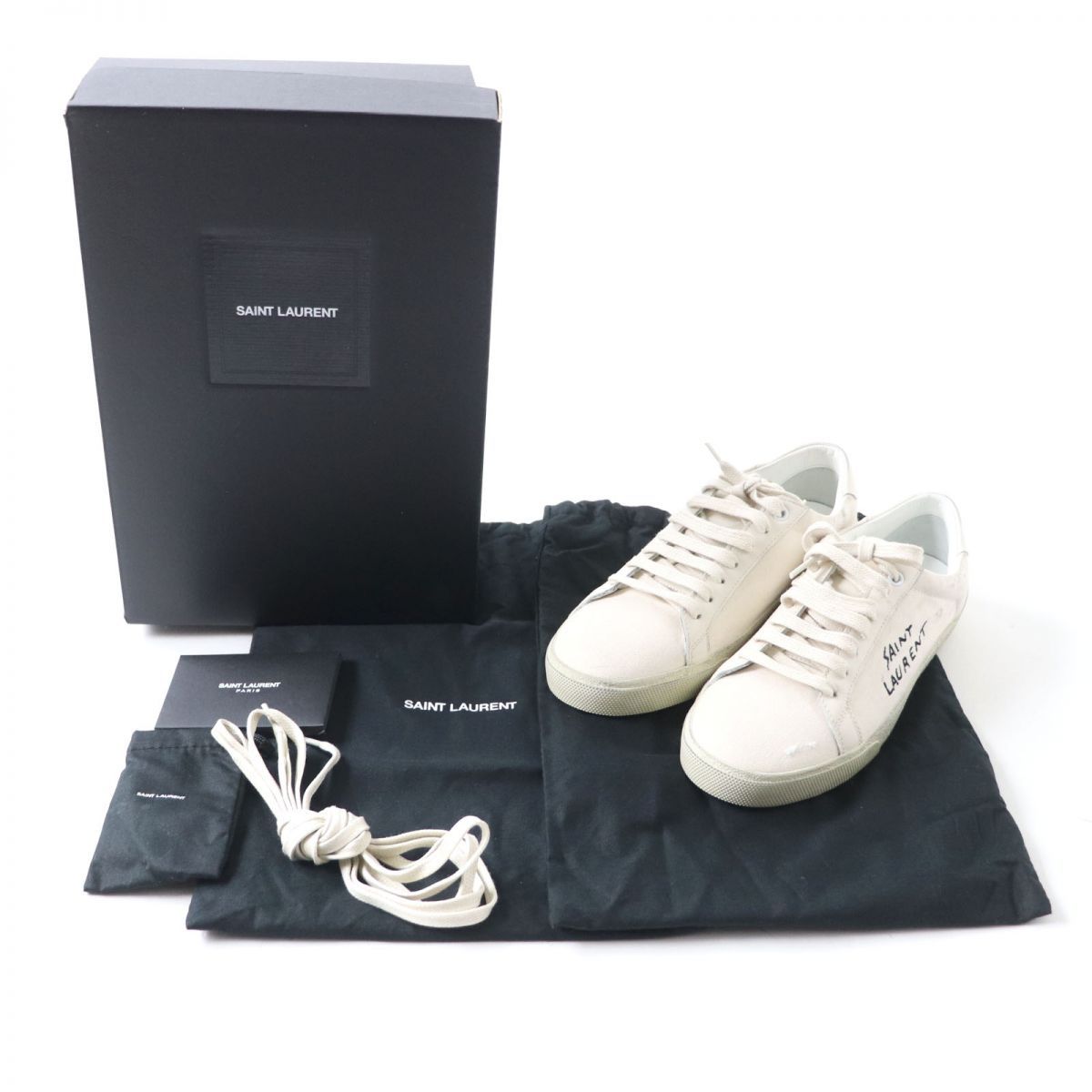 未使用☆サンローランパリ 472094 COURT CLASSIC ダメージ加工 