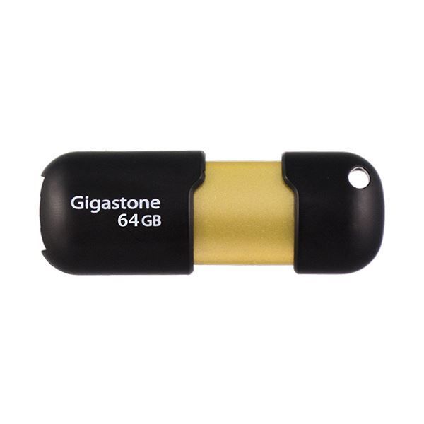まとめ GigastoneUSB3.0フラッシュメモリ スライド式 64GB ブラック ゴールド GJU364GSLJ 1個 ×3セット