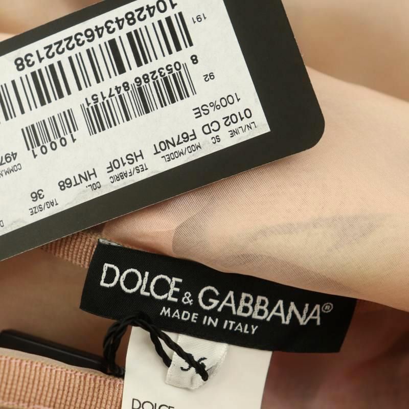 未使用タグ付き】DOLCE&GABBANA サマーニットワンピース 煙たい 36