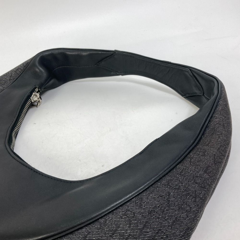 極美品 BVLGARI アスコット ロゴマニア ショルダーキャンバス×レザー 極美品 BVLGARI アスコット ロゴマニア ショルダーキャンバス