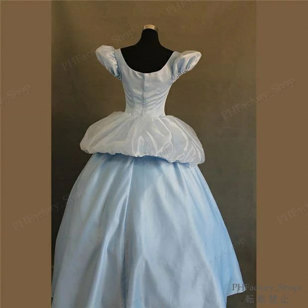 プリンセスドレス レディース 水色 大人 コス 仮装 ロングドレス ハロウイン クリスマス イベント A153