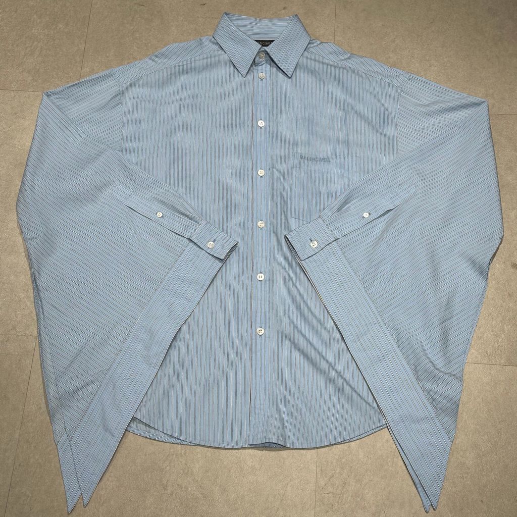 BALENCIAGA バレンシアガ 25SS Knotted Cuff Shirt 長袖シャツ