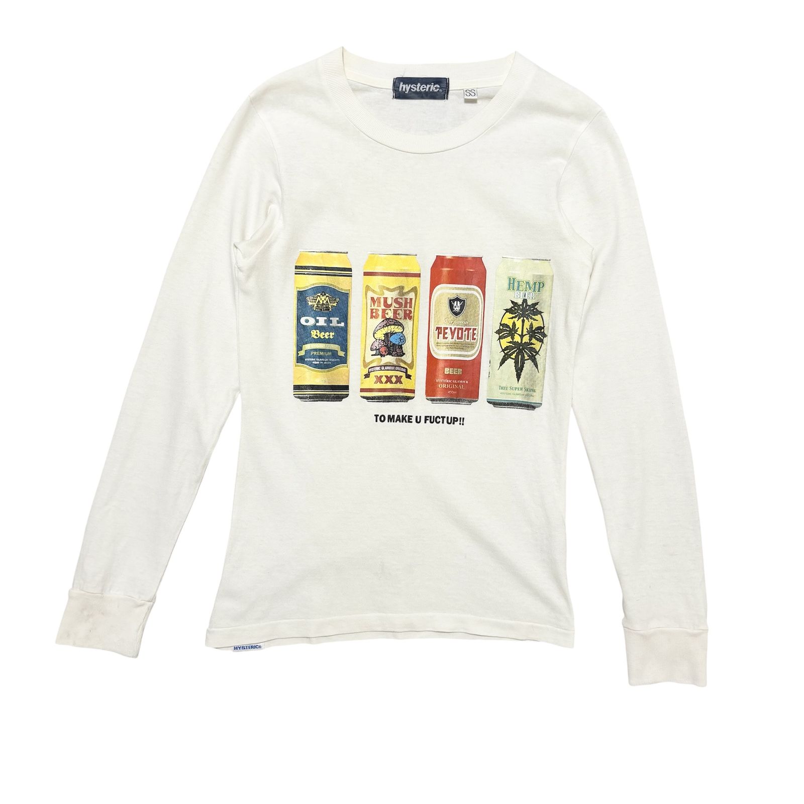 HYSTERIC　GLAMOUR 白 ロングTシャツ　 Mサイズ HYSTERIC GLAMOUR ロンT サイズM ホワイト ヒステリックグラマー