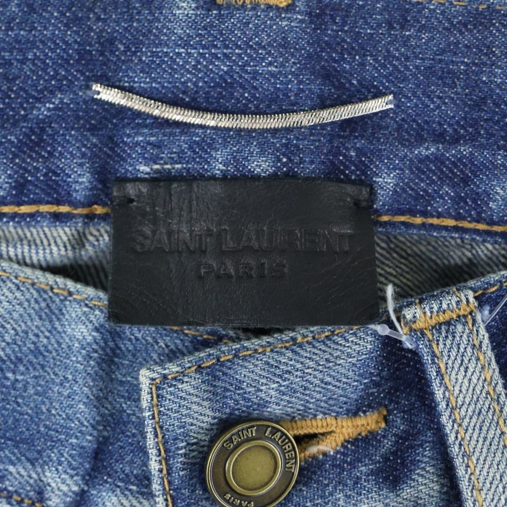 SAINT LAURENT デニム 20aw SAINT LAURENT PARIS (サンローランパリ) 20AW STRAIGHT JEANS ロゴ