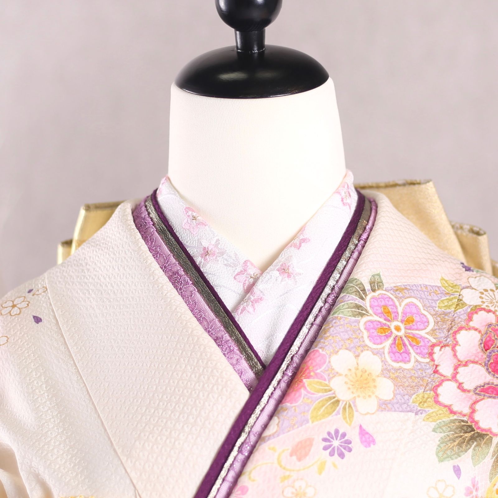 振袖フルセット 振袖セット 振袖 Lサイズ 白×新古典 美品 成人式