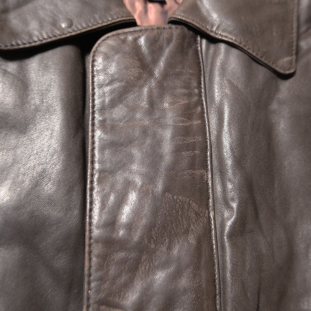 【状態良好！】イタリア産90s 本革ラムレザーカーコート ダークブラウン 1990s WILSONS M.JULIAN Leather Car coat 1980年代以降から展開され