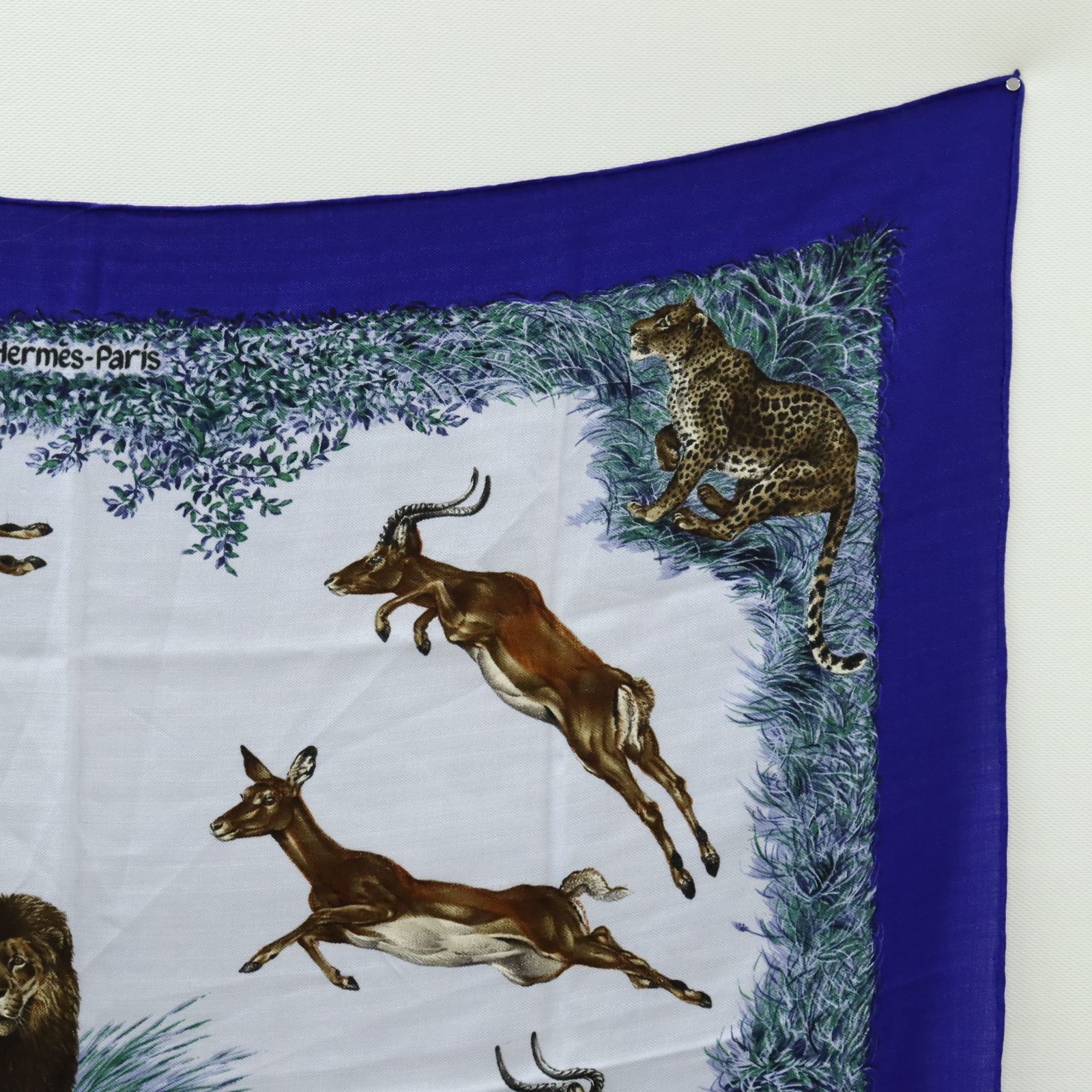 HERMES エルメス カレ90 カシミア×シルク カシシル ケニア KENYA