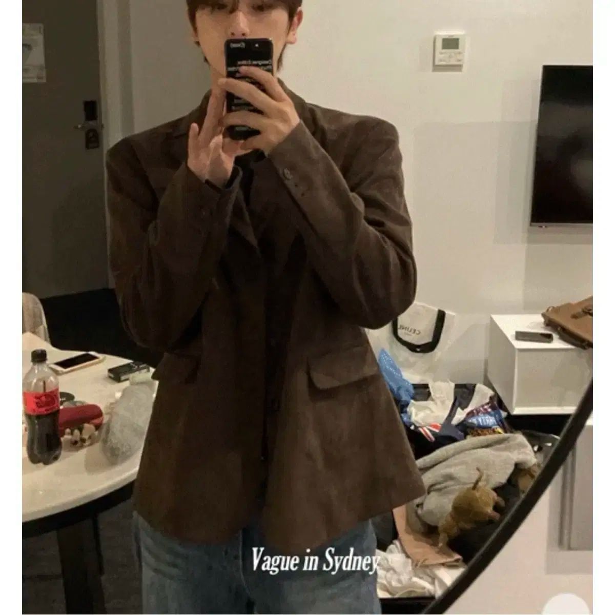 あいまい スエード ブレザー 出品