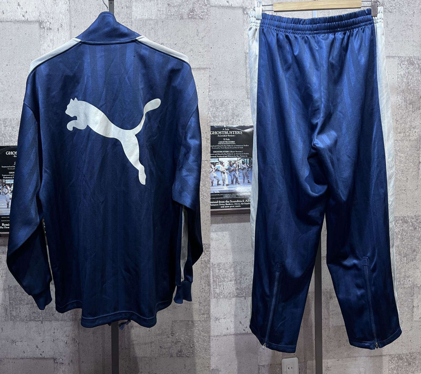 プーマ ジャージ 上下セットアップ 紺灰 上L-O/下L PUMA ネイビー