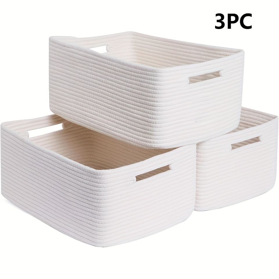 大容量 織物収納バスケット｜衣類 おもちゃ整理に 蔚蓝色