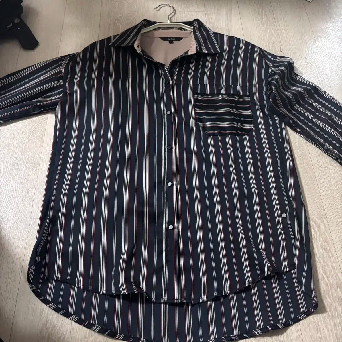 WHO半 2nd floor セカンドフロア ストライプ ネイビー