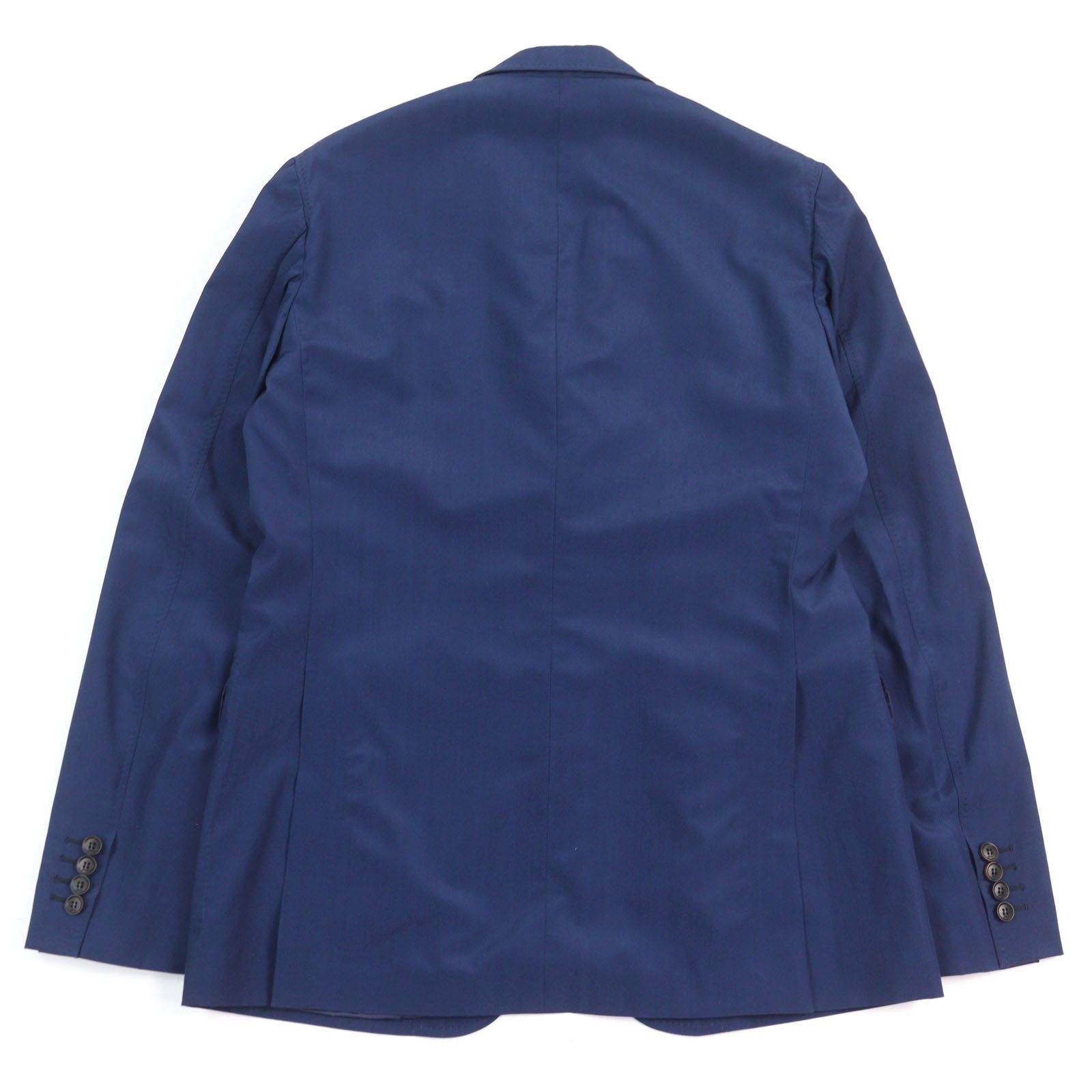 極美品○Brioni ブリオーニ バージンウール シルク ロゴボタン レザー