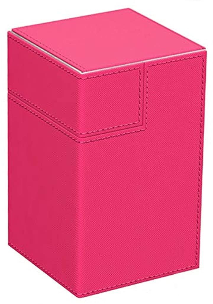 Cicogna トレカ カードデッキケース トレーディング 約100枚収納 レザー カードケース ホルダー ストレージボックス タイプA: ピンク( タイプA: ピンク)