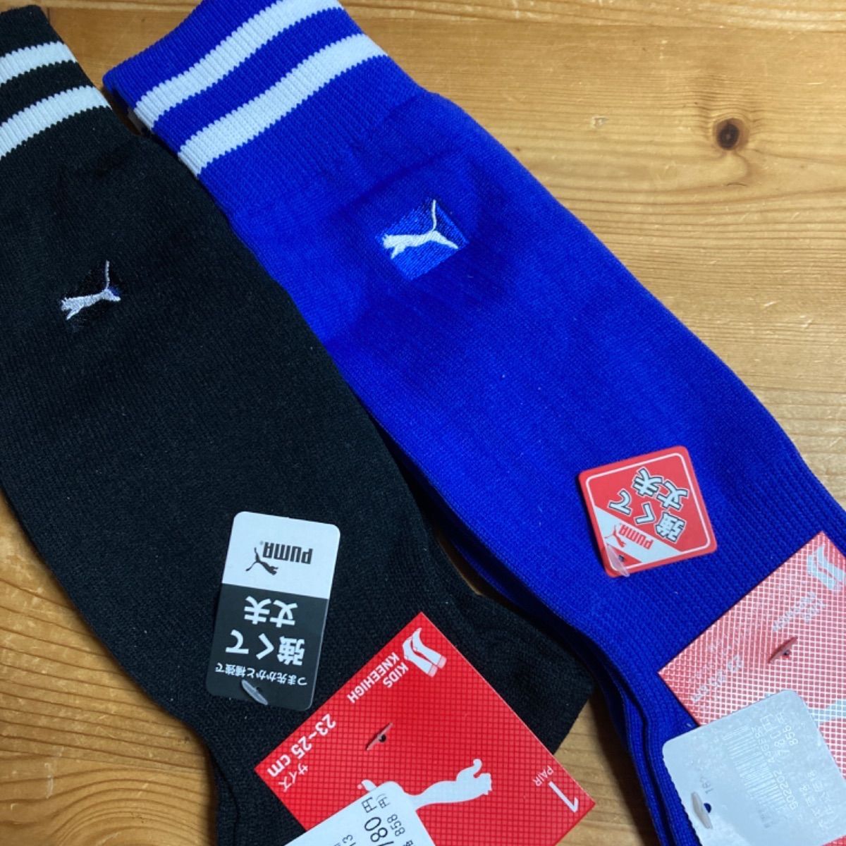 新品プーマサッカーソックス 2足セット サッカー靴下 23.24.25 ♡︎ミルクティー♡︎ メルカリ