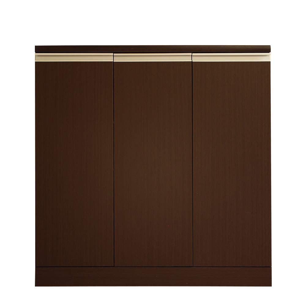 【美品】ダークブラウン　木製 キャビネット キャビネット 扉収納 木目調 ダークブラウン 木製 幅115 高さ78