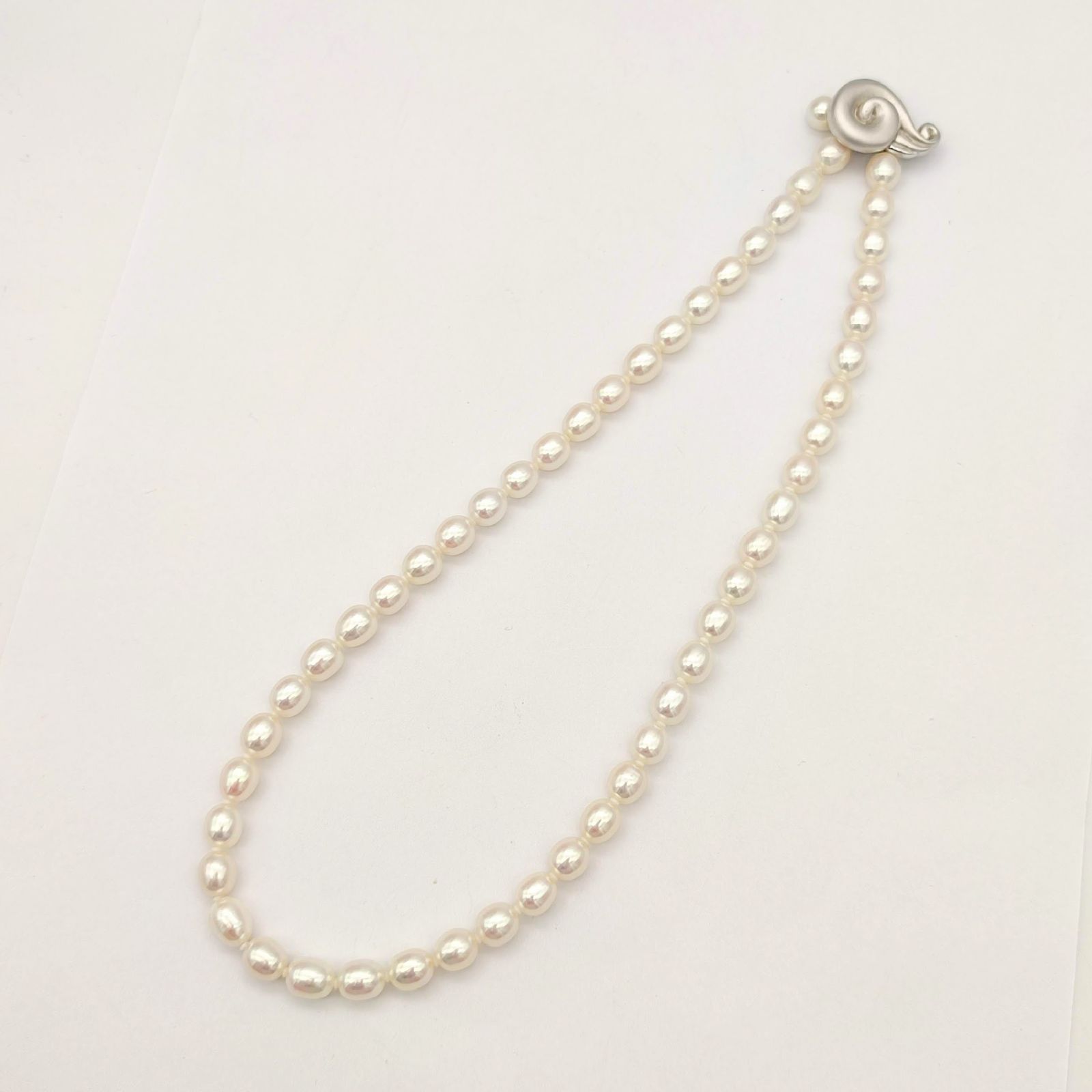 美品】CACHER カシェ パールネックレス 本真珠 8mm SILVER シルバー925 
