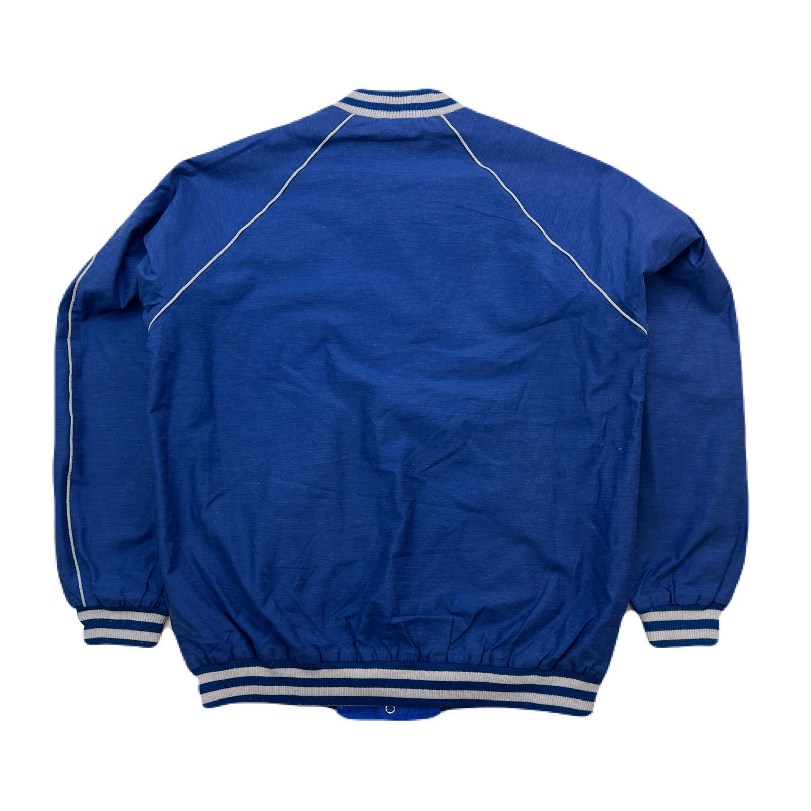 adidas 80sナイロンジャケット ネイビー/ライトブルー 美品】adidas アディダス 80年代 ナイロンジャケット XL相当
