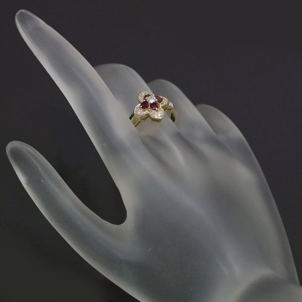 K18YG ルビー ピアス 0.47CT