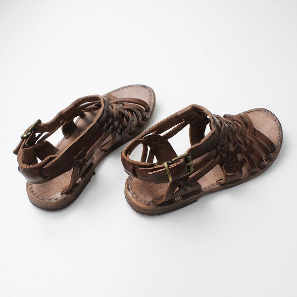 keep キープ イタリア製 メッシュレザーフラットサンダル 36/ブラウン  