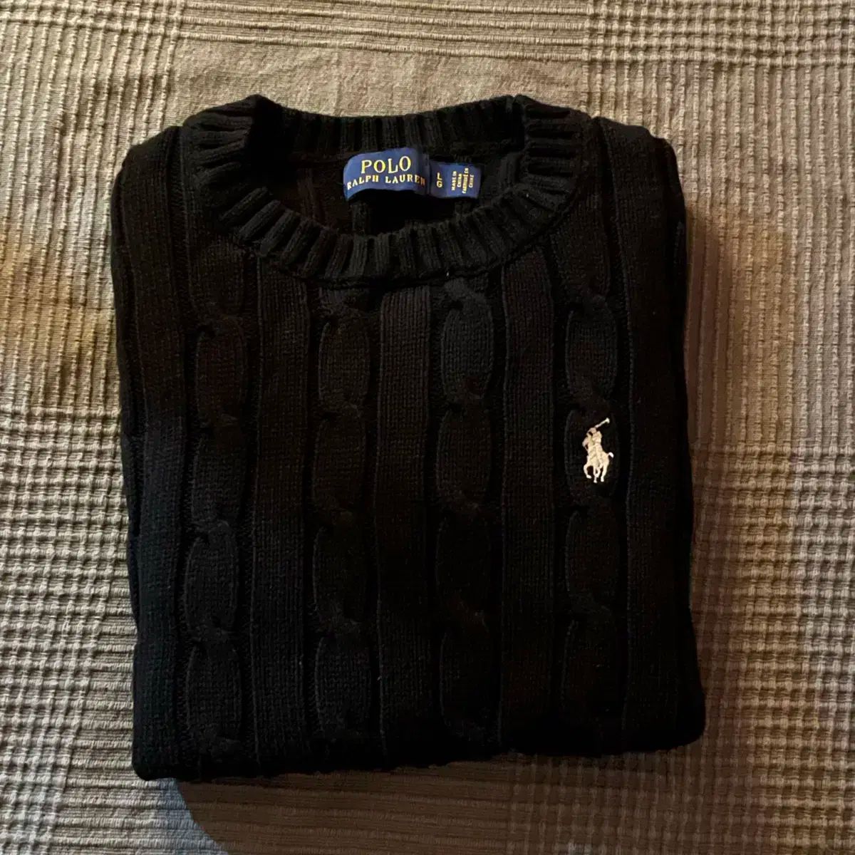 ポロ Ralph Lauren(ラルフローレン) 黒 ケーブル ニット