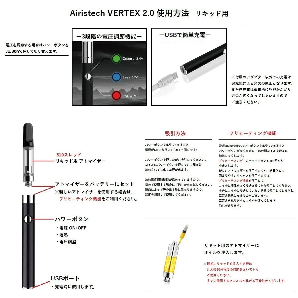 CBDリキッド（1ml）＋VAPEスターターセット ブルードリーム テルペン 