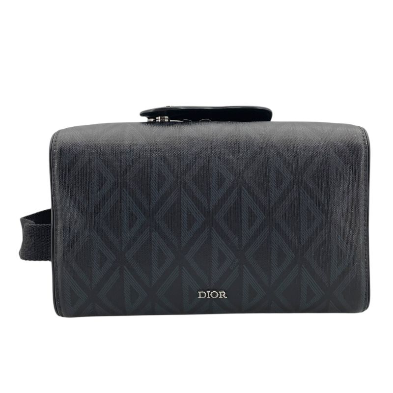ディオールオム DIOR HOMME トラベルポーチ ブラック コーティングキャンバス レディース その他バッグ