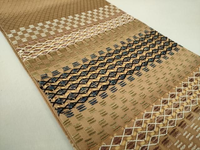 平和屋着物●太鼓柄袋帯　もじり織　横段文　正絹　逸品　DAAS3232ps 平和屋着物○太鼓柄袋帯 もじり織 横段文 正絹 逸品 DAAS3232ps - メルカリ