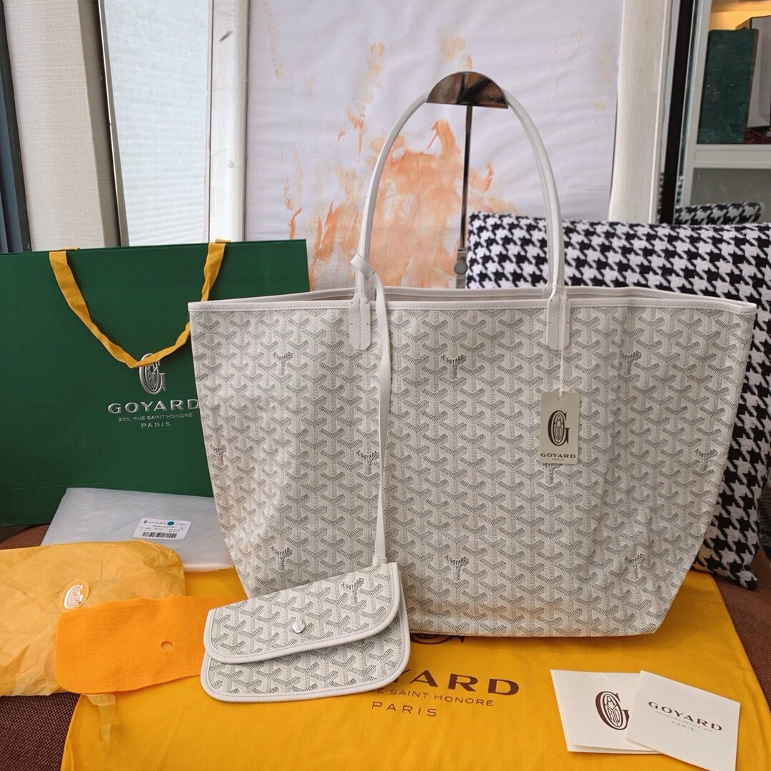 GOYARD ゴヤール サンルイGM ホワイト トートバック - トートバッグ