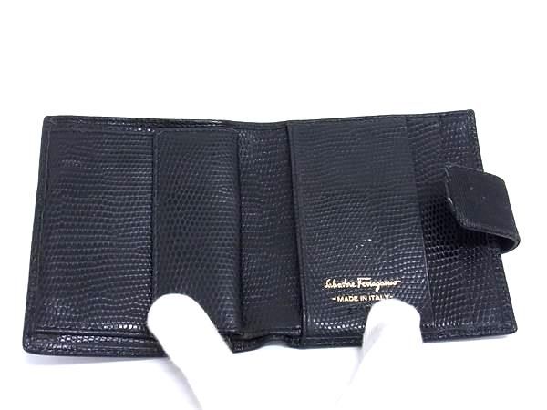 Salvatore Ferragamo フェラガモ 223053 ヴァラ リザード型押し