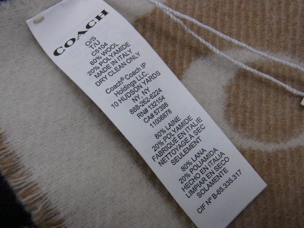 □新品□未使用□ COACH コーチ C5104 シグネチャー ウール×ナイロン